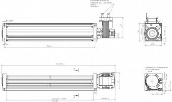 Тангенциальный вентилятор ebmpapst QL3/2500A3-2118LH-455ca