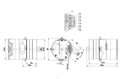 Центробежный вентилятор ebmpapst G3G125AA2010
