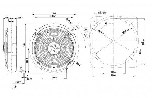 Осевой вентилятор ebmpapst W4E300JS7230