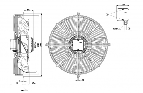 Осевой вентилятор ebmpapst S4D500AM0103