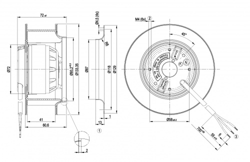 Центробежный вентилятор ebmpapst R2S133AE1743