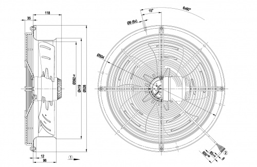 Осевой вентилятор ebmpapst W4D400CP1231