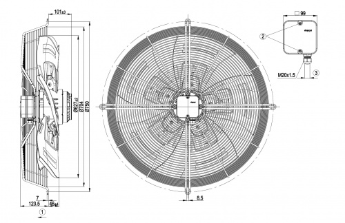 Осевой вентилятор ebmpapst S4D630AR0101