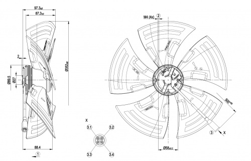 Осевой вентилятор ebmpapst A3G350AG0306