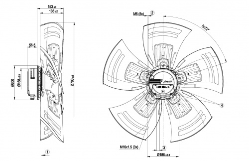 Осевой вентилятор ebmpapst A3G710AO8190