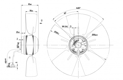 Осевой вентилятор ebmpapst A4E300AA0101