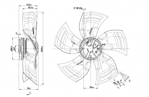 Осевой вентилятор ebmpapst A3G300AK1301