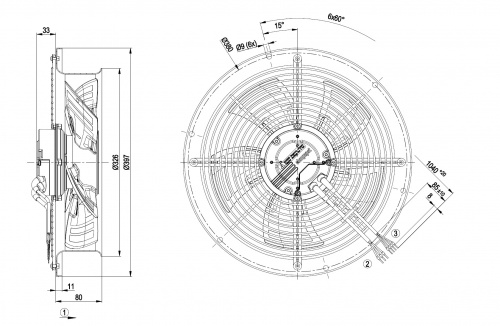 Осевой вентилятор ebmpapst W3G300CT7290