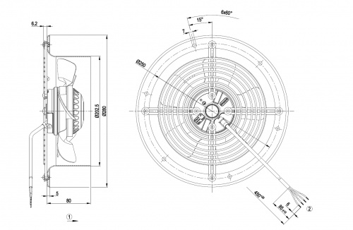 Осевой вентилятор ebmpapst W2E200CF0202