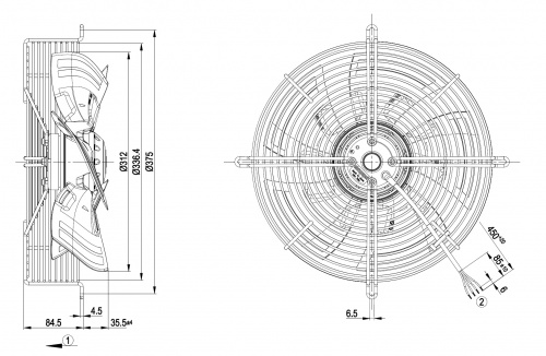 Осевой вентилятор ebmpapst S4E315AS2030