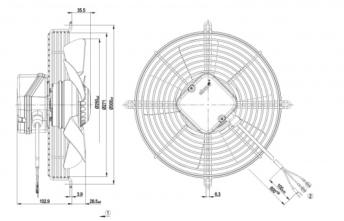 Осевой вентилятор ebmpapst S2E250AF0612