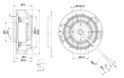 Центробежный вентилятор ebmpapst R2E133RA0301