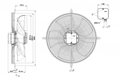 Осевой вентилятор ebmpapst S4D420BU0231