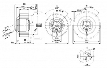 Центробежный вентилятор ebmpapst R4D280CI0301