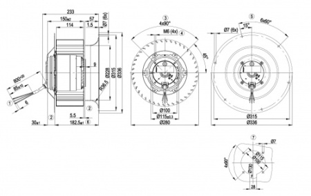 Центробежный вентилятор ebmpapst R4D280CI0301
