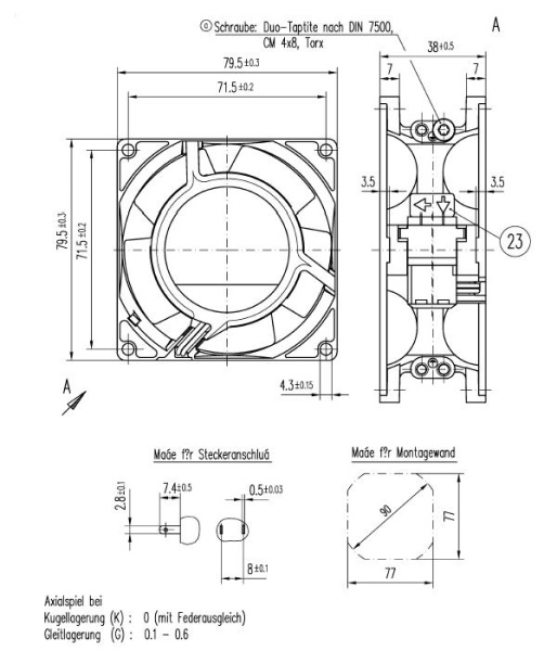 Вентилятор компактный ebmpapst 8850 A