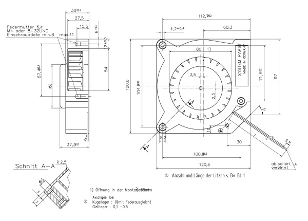 Вентилятор компактный ebmpapst RL 90-18/14 N/2