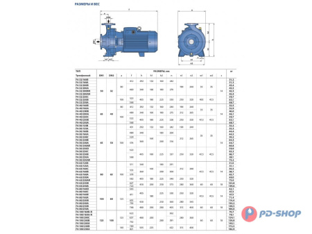 Насос консольно-моноблочный Pedrollo F4 100/160A-N
