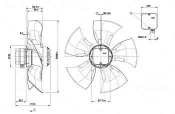 Осевой вентилятор ebmpapst A4D450AO1004