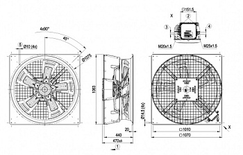 Осевой вентилятор ebmpapst W3G910HV1271