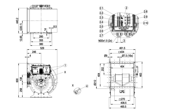 Центробежный вентилятор ebmpapst D3G310GG0501