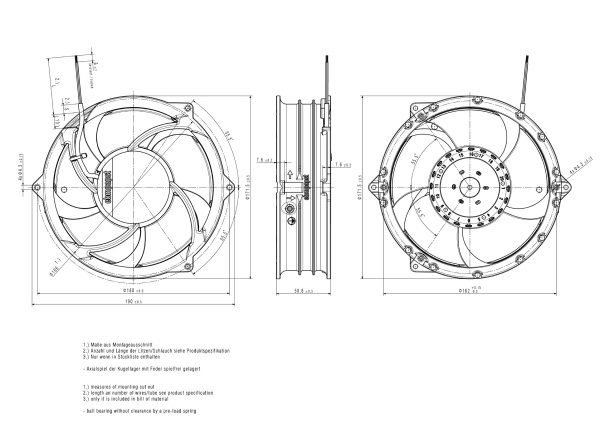 Вентилятор компактный ebmpapst 6318 HU