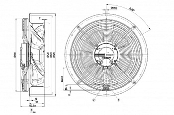 Осевой вентилятор ebmpapst W3G400CC2252