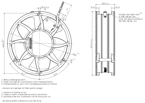 Вентилятор компактный ebmpapst 6318 N/2 H3PU