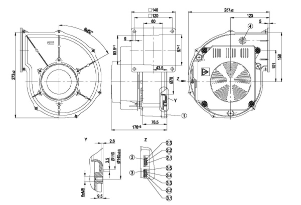 Центробежный вентилятор ebmpapst G1G170AB5301