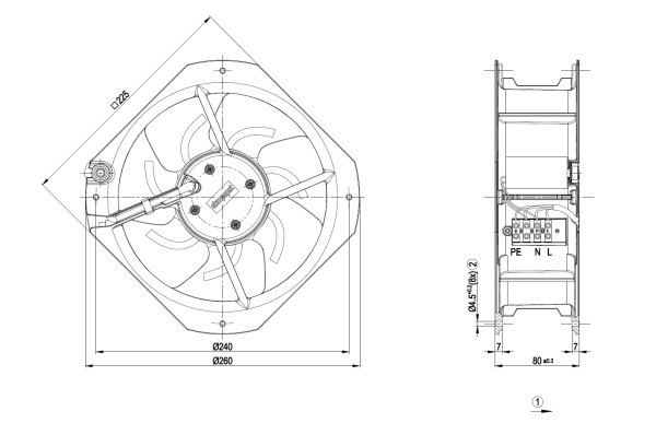 Осевой вентилятор ebmpapst W2E200HK8601