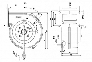 Центробежный вентилятор ebmpapst G2E120AR7701
