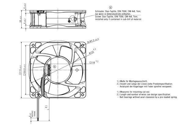 Вентилятор компактный ebmpapst 4112 N/2 H6P