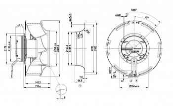 Центробежный вентилятор ebmpapst R3G310RO38A1