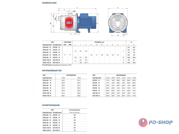 Насосная станция Pedrollo 2CRm 80 24cl