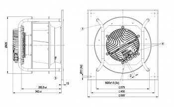 Центробежный вентилятор ebmpapst K3G355AY4002