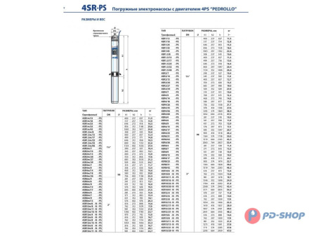 Насос скважинный Pedrollo 4SR 1/13-PS