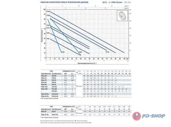 Насос вихревой Pedrollo PQm 100