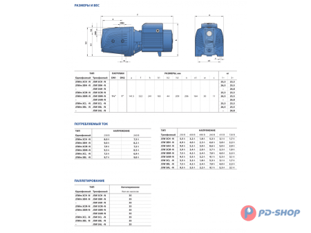 Насос самовсасывающий Pedrollo JSW 3CH