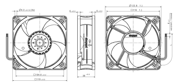 Вентилятор компактный ebmpapst 4414 HH
