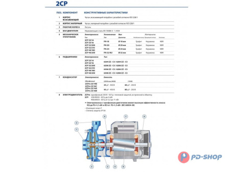 Насосная станция Pedrollo 2CPm 25/14B 50cl