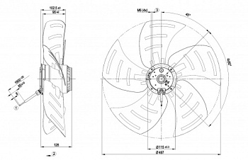 Осевой вентилятор ebmpapst A6E500BB0510
