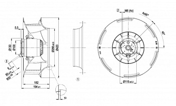 Центробежный вентилятор ebmpapst R4E400RO0901