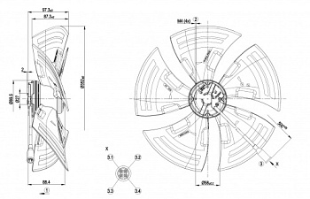 Осевой вентилятор ebmpapst A3G350AG0306