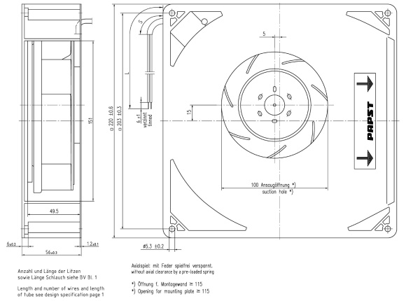 Вентилятор компактный ebmpapst RG 160-28/18 N/2 TDA