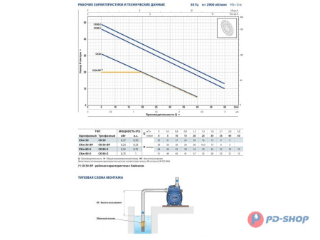 Насос самовсасывающий Pedrollo CKm 50 - BP