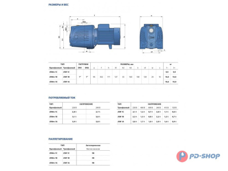 Насосная станция Pedrollo JSWm 1BX 50cl