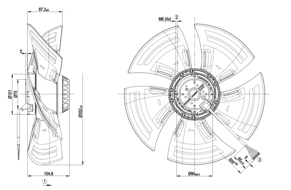 Осевой вентилятор ebmpapst A4D350AN0802