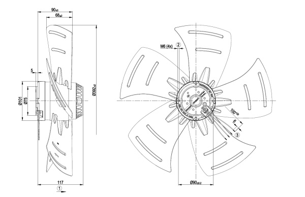 Осевой вентилятор ebmpapst A4E400AP0213