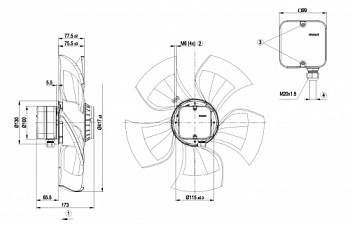 Осевой вентилятор ebmpapst A4E420AU0301