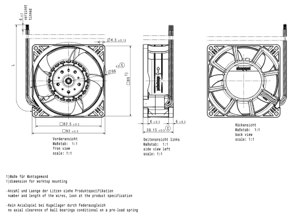 Вентилятор компактный ebmpapst 3214 J/2 H3